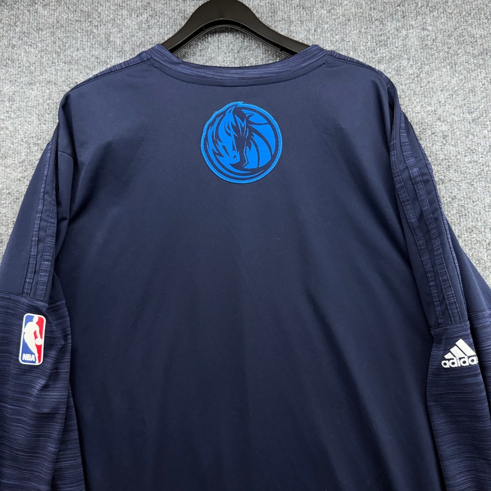 Adidas Dallas Mavericks NBA Shooting Shirt Mens 3XL Navy Blue AI1828 Long Sleeve - Picture 6 of 13
